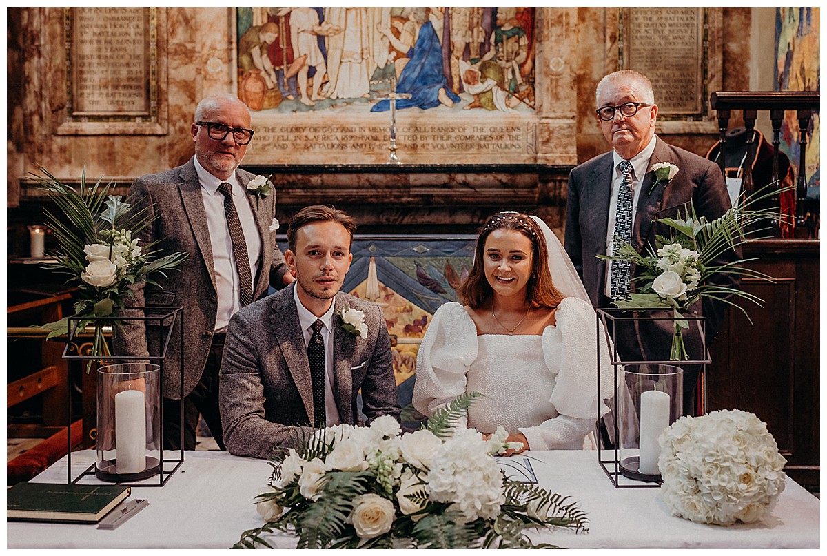 holy trinity church in Guildford wedding photo